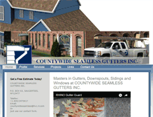 Tablet Screenshot of countywideguttersinc.com